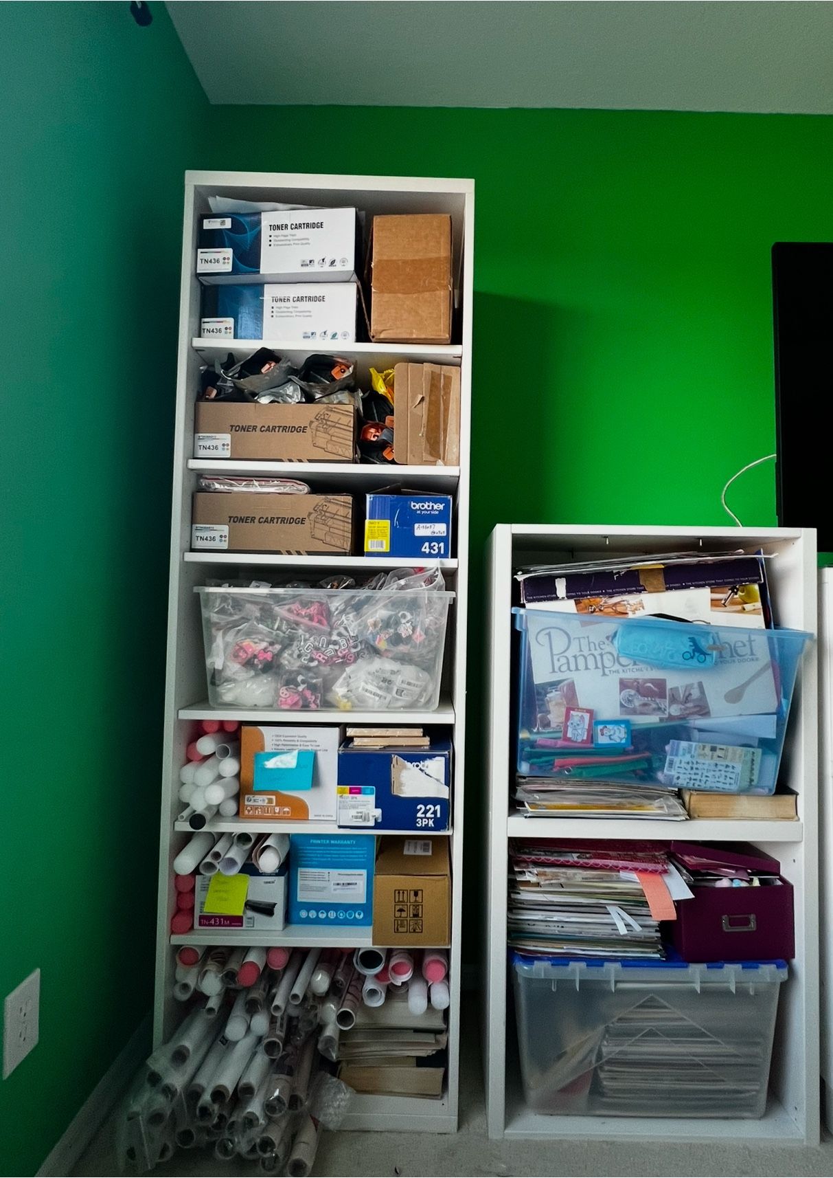 (3) White IKEA Bookshelves/Storage/Bookcase