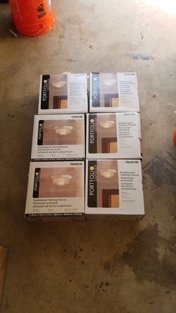 6 - flush mount lights white