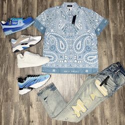 Amiri Shirt With Amiri Pants And Dior Shoes Or Louis Vuitton Brand New With Box And Dust Cover 