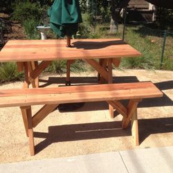 Custom Made Picnic Tables And Garden Wooden Bridges.