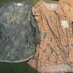 Lot of 2 LuLaRoe Shirts Sz 2XL-Never Used