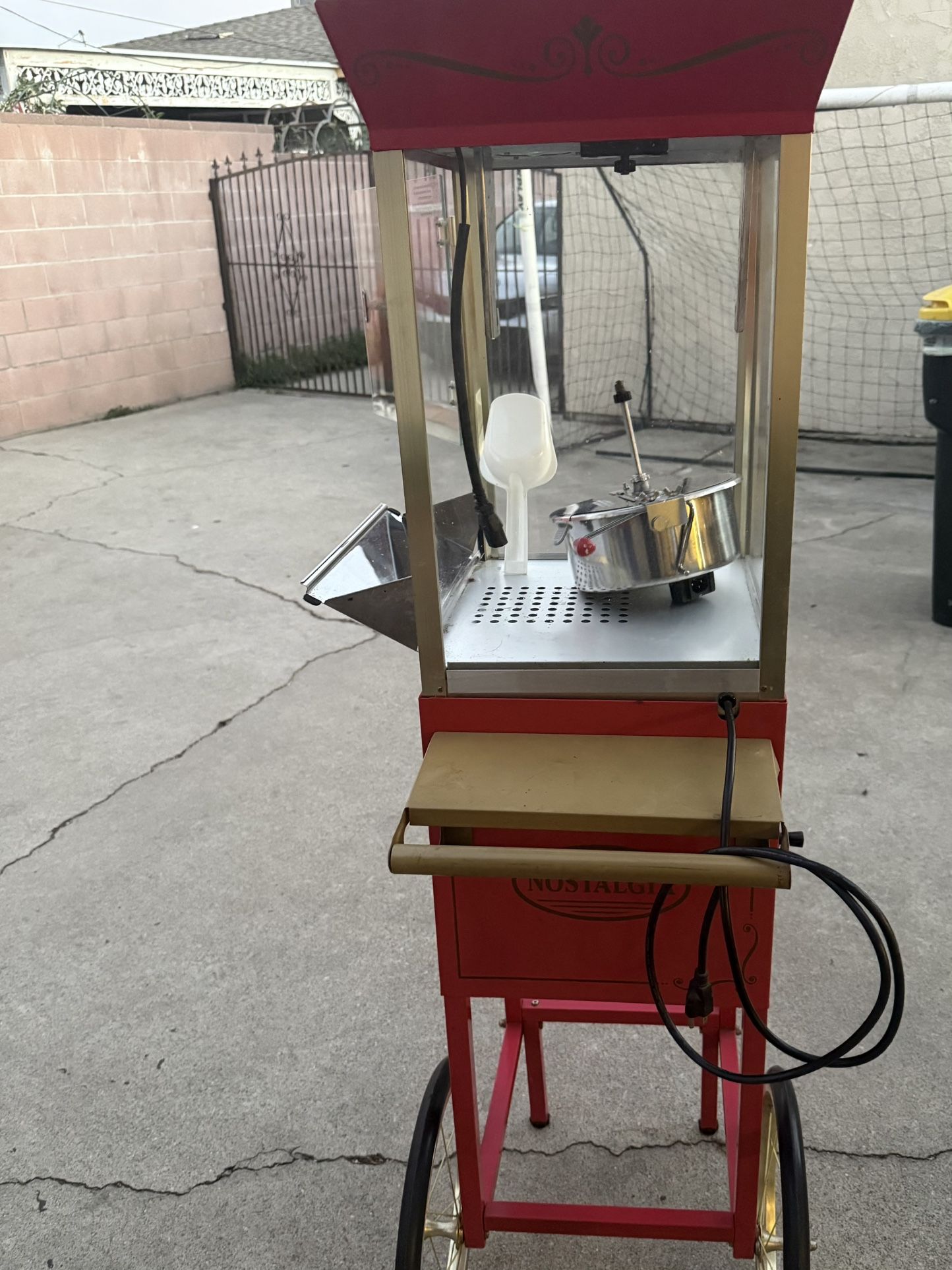 Vintage New Professional Popcorn Concession Cart