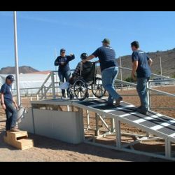 ADA Ramp and stairs - Steel -therapeutic equine riding equipment
