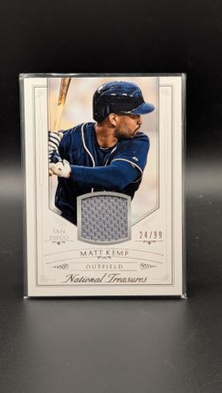 Matt Kemp National Treasures Jersey Relic Card 24/99