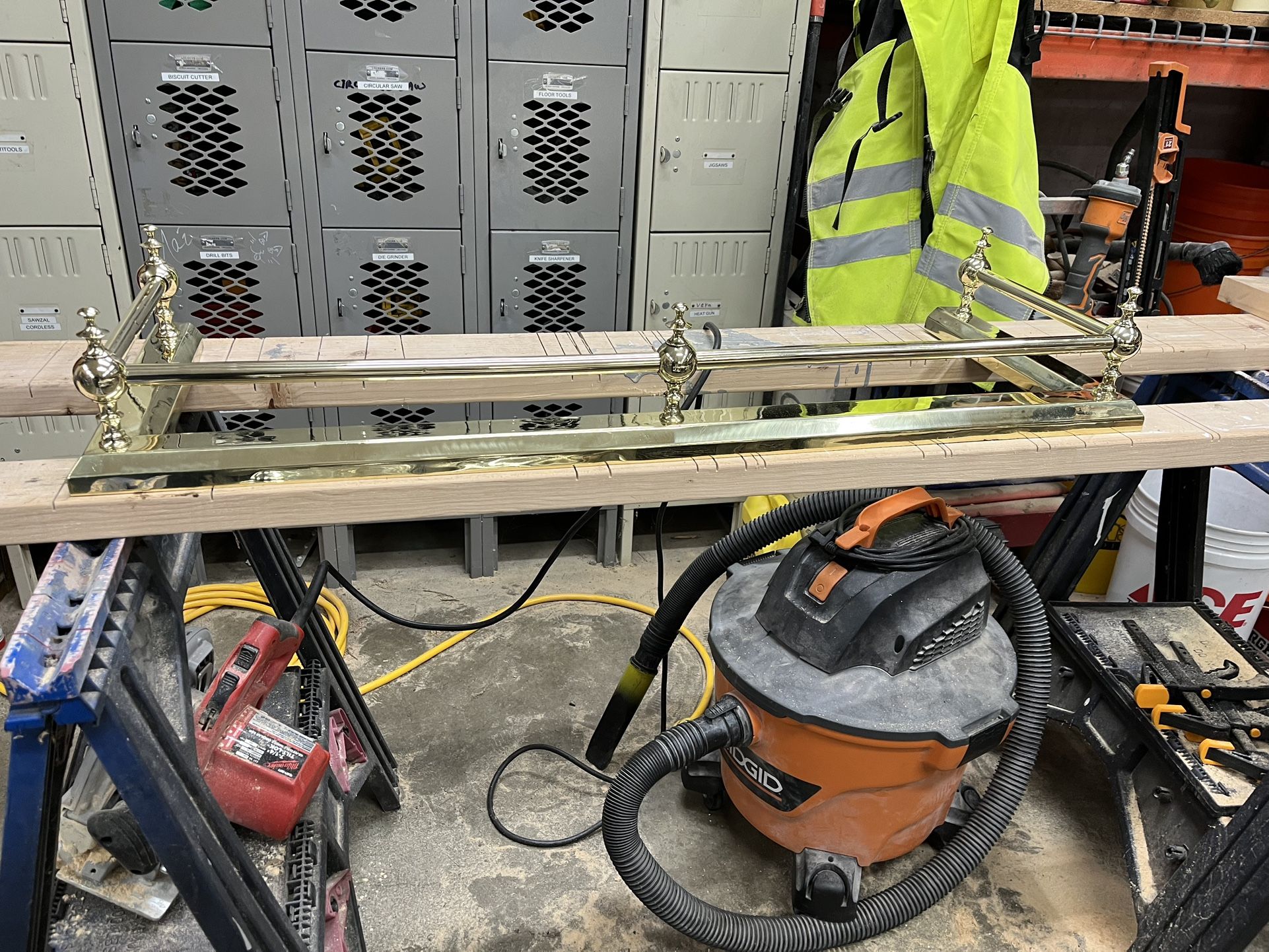 Old Brass Fireplace Fender