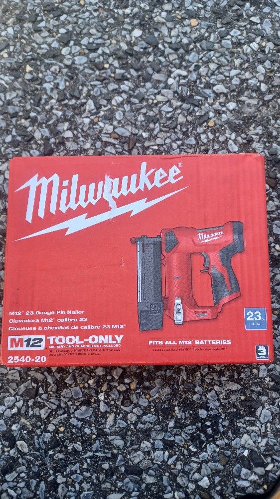M12 12-Volt 23-Gauge Lithium-Ion Cordless Pin Nailer (Tool-Only)
