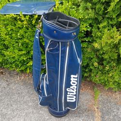 Vintage Wilson Golf Bag W/raincover- Excellent 