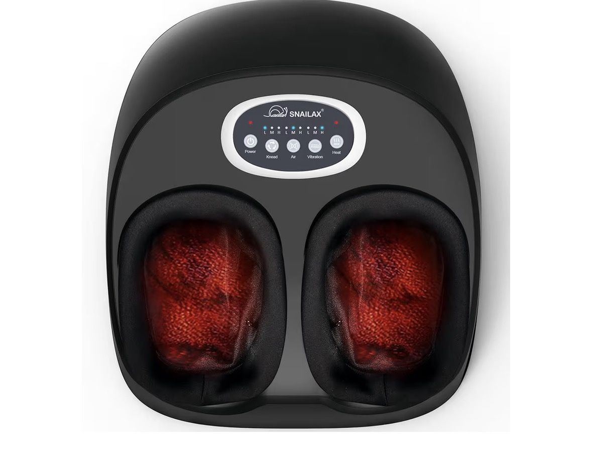 Snailax Shiatsu Foot Massager with Heat, Kneading, Compression, Vibration, Feet Massage Machine for Plantar Fasciitis, Neuropathy, Foot Warmer, Gifts