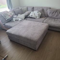 Large Grey Ottoman