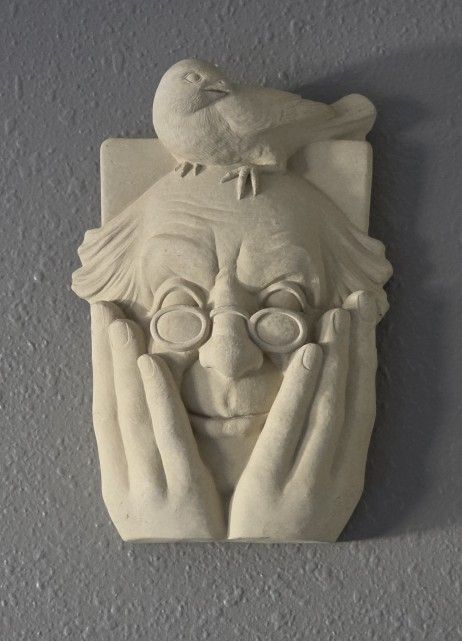 Stone Cast Birdwatcher Plaque