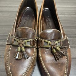 Cole Haan Brown Leather Slip On Casual Loafer Shoes Women's Size 10