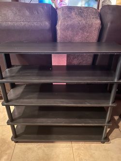 Black 5-Tier Storage Shelf Unit