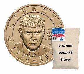 2026 Semiquincentennial Donald J. Trump $1 Coin Bag and roll