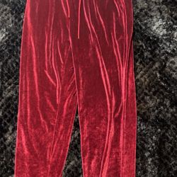 SHEIN Red Velvet Jogger Sweatpants – Size M 