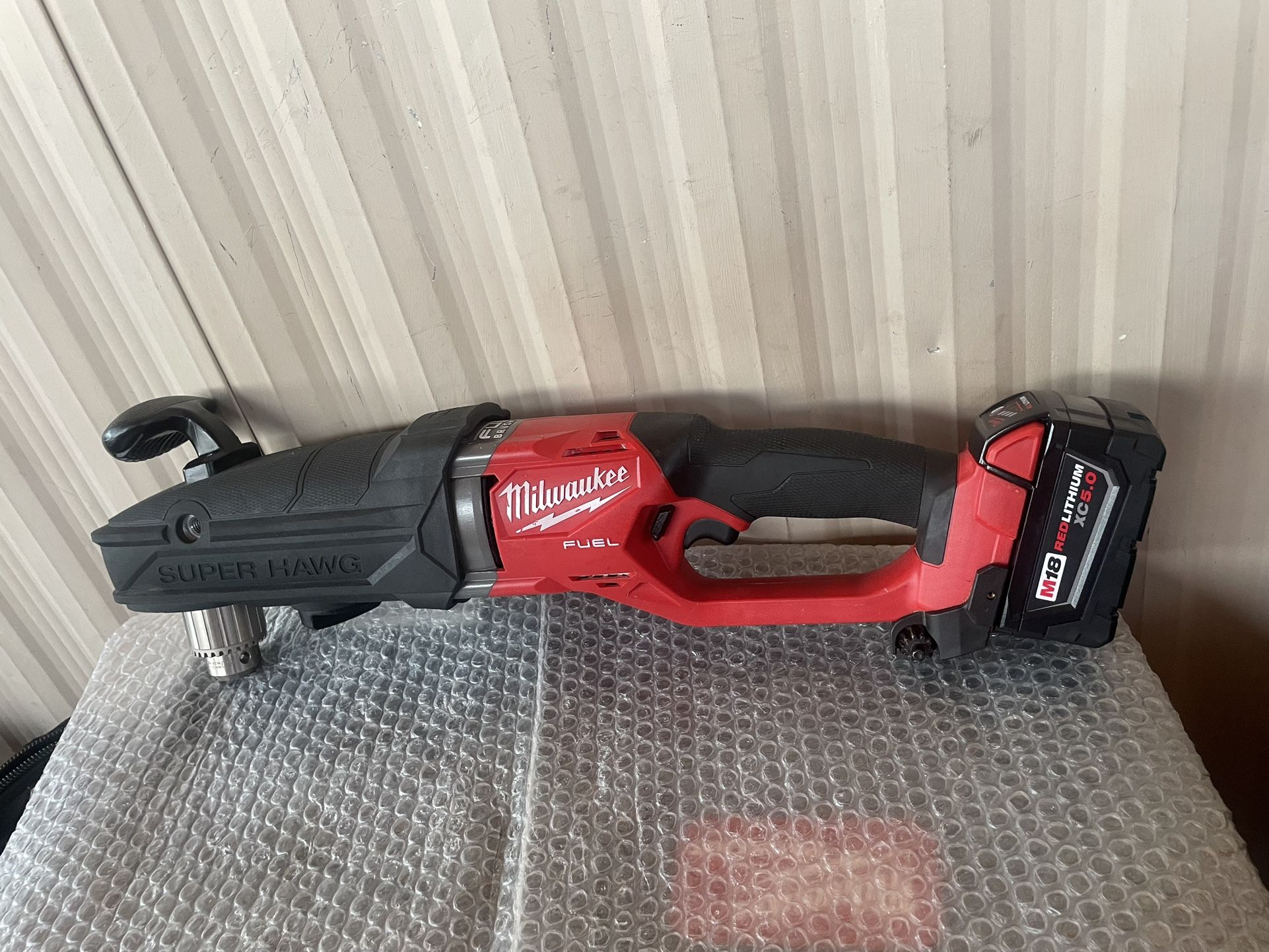 M18 FUEL 18-Volt Lithium-Ion Brushless Cordless GEN 2 Super Hawg 1/2 in. Right Angle Drill W/ M18 5.0 Ah Battery