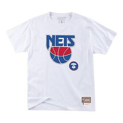 Size Large - Mitchell And Ness Bape Ape Shirt NBA Basketball Brooklyn New Jersey Nets Vintage Nike Sports Supreme Kith Stussy