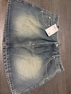 Blue Denim Mini Skirt with Tags