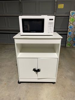 Microwave with Cart