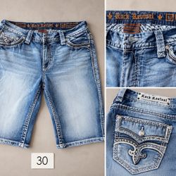 Rock Revival Easy Bermuda Shorts – Size 30 