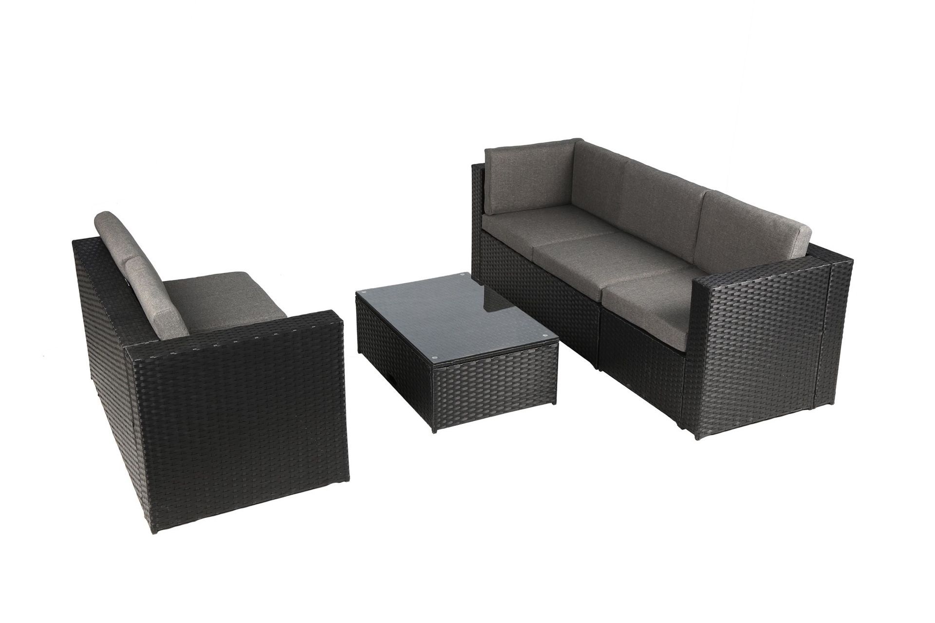 Black Available K35 Black Wicker Patio Furniture With Coffee Table Available For Pick Up Only In San Bernardino Warehouse Cash Only 