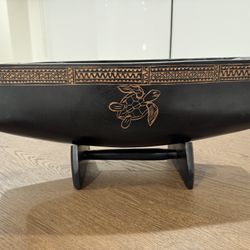 Decorative Wooden Boat On A Stand