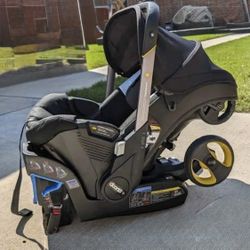 Doona Car Seat & Stroller, Nitro Black - All-in-One Travel System