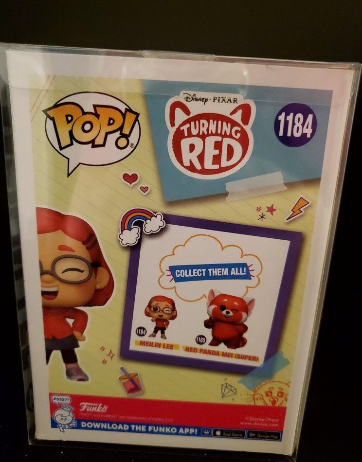 Turning Red Funko Pop Collection #1184 Meilin Lee & #1185 Red Panda Mei
