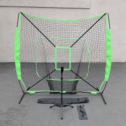 $75 (New) Baseball softball (7x7’ net & ball tee set) practice hitting & pitching net w/ carry bag 