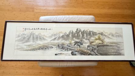 Asian Antique hand painting frame