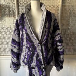 Vintage 70’s/80’s Batwing Chunky Knit Sweater By Learsi 