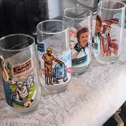 4 Star Wars Collector Glasses