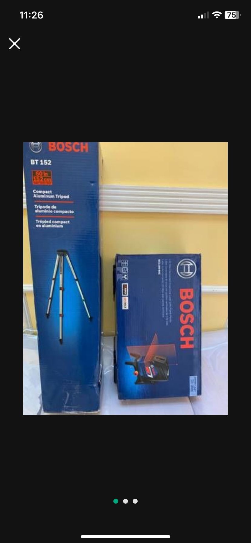 Bosch 12V Red Cross-Line Laser Level with Plumb Points