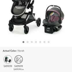 Graco Modes Nest Travel System stroller bassinet and car seat