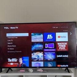 55 Inch  4k Roku Tcl  Almost New Condition 