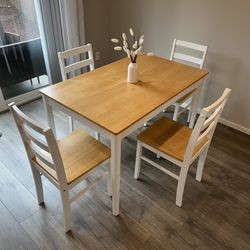 45” Table with 4 chairs