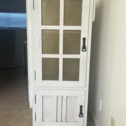 White Cabinet On Castors  