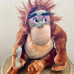 Vintage Walt Disney King Louie Jungle Book Plush Stuffed Animal 15” Orangutan