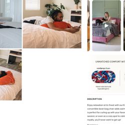 King Size Bean Bag Chair / Bed!