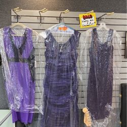 3 Purple Dresses Size 12,12&10