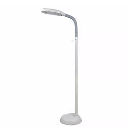 *NEW* White LED Natural Light Bendable Neck Floor Lamp for Reading, Crafts, Esthetician 