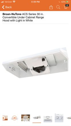 30” Range Hood with light