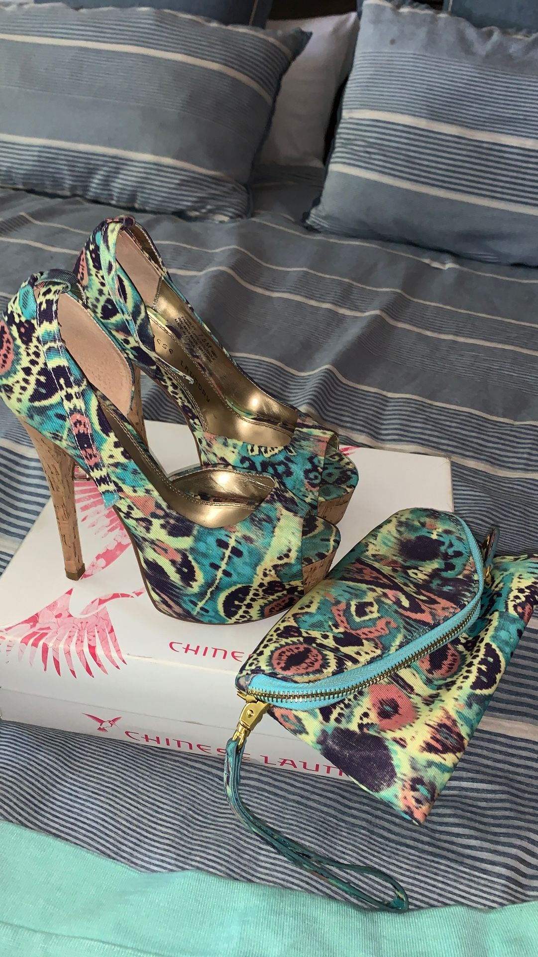 Heels w/matching clutch