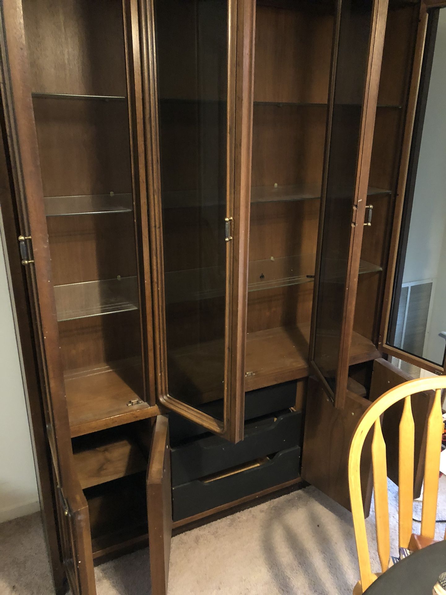 Drexel China Cabinet w inside light