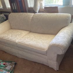White Couch And Big White Chair