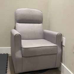 Gray Upholstered Glider Chair – Perfect for Nursery or Living Room