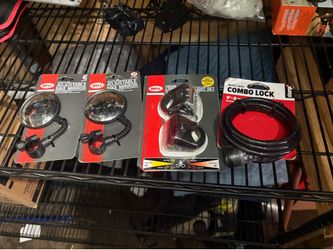 Bell Lockable LED Light Set/ 2 adjustable mirrors & 6ft combo bike lock NEW!!!!