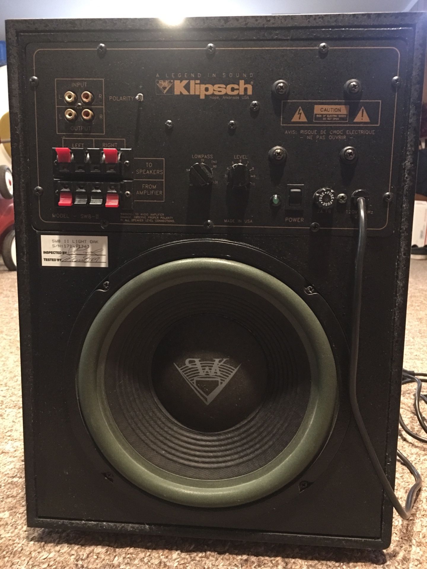 Klipsch SW8, Vintage for Sale in Schaumburg, IL OfferUp