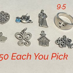 Retired James Avery Charms And Rings 