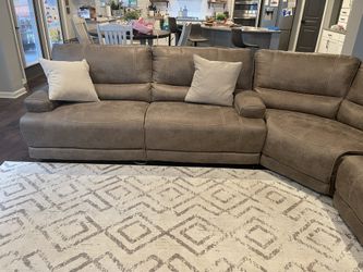 Kuka bailey fabric power reclining sectional sofa cheap