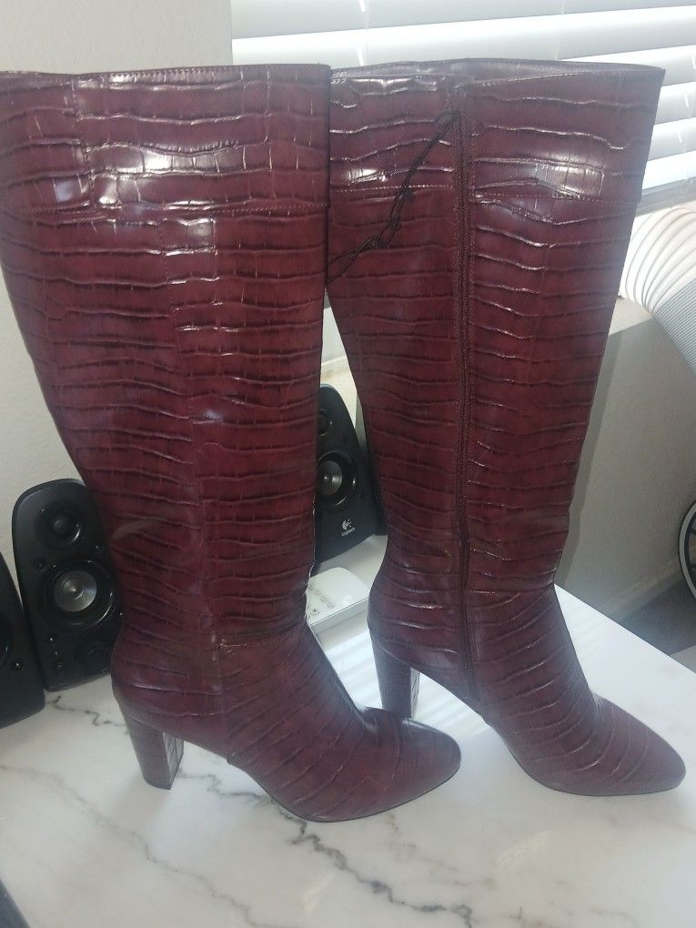 Thigh Hi Snake Skin Boots